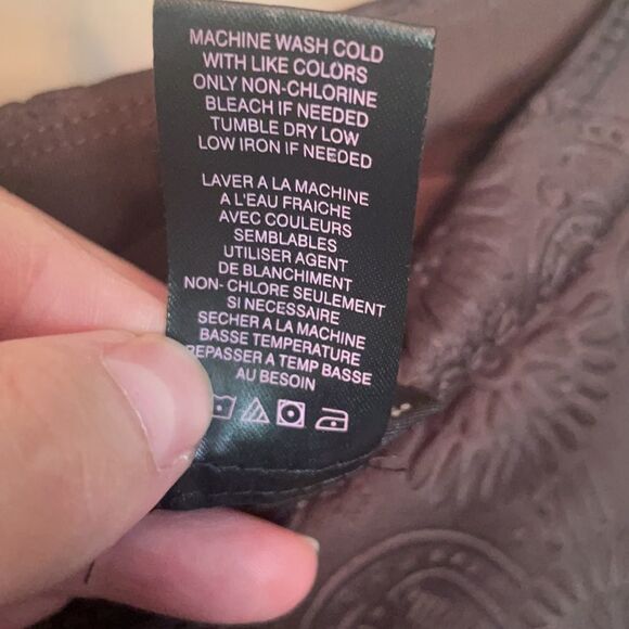 Slim-Sation Paisley Embossed Leggings Brown - Picture 9 of 10